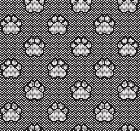 Seamless vector geometric pattern knitted black and white Stock Illustration