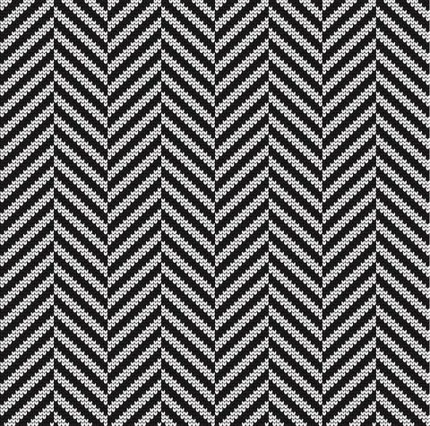 Seamless vector geometric pattern knitted black and white Illustrazione stock