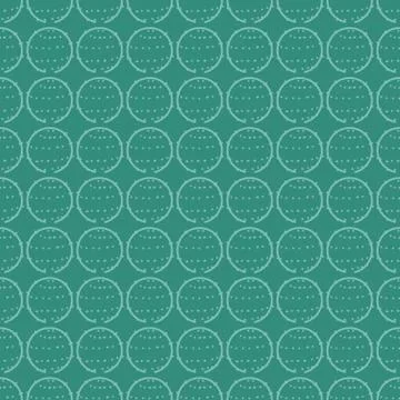 Seamless vector geometric pattern with round succculent inspired dotted circles Illustrazione stock