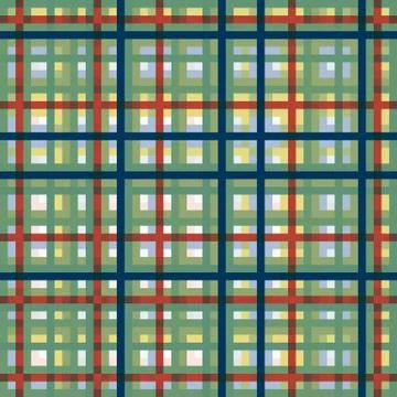 Seamless vector geometric pattern of vertical and horizontal colored lines. M Illustrazione stock