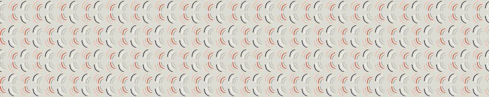 Seamless vector in geometric polygon shape border pattern. Mid century modern Stock Illustration