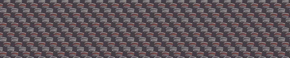 Seamless vector in geometric polygon shape border pattern. Mid century modern Illustrazione stock