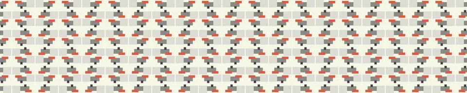 Seamless vector in geometric polygon shape border pattern. Mid century modern 스톡 일러스트