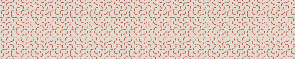 Seamless vector in geometric polygon shape border pattern. Mid century modern Stock Illustration