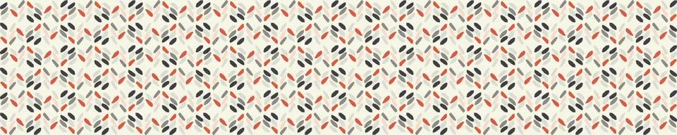 Seamless vector in geometric polygon shape border pattern. Mid century modern イラスト素材