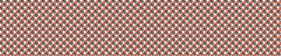 Seamless vector in geometric polygon shape border pattern. Mid century modern Illustrazione stock