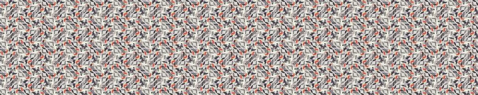 Seamless vector in geometric polygon shape border pattern. Mid century modern Illustrazione stock