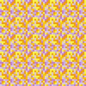 Seamless vector geometric stock pattern of colored squares. Modern random col Illustrazione stock