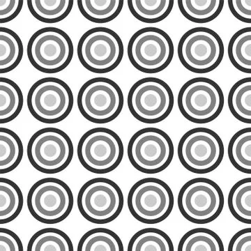 Seamless vector geometric stock pattern of circles of different diameters. Mo イラスト素材