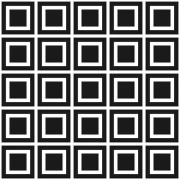 Seamless vector geometric stock pattern of squares of different sizes. Modern Stock Illustration