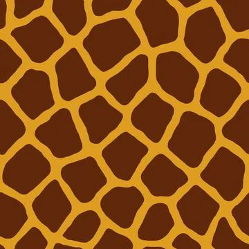Seamless Vector Giraffe-Inspired Pattern,Organic Dynamic Spots Stock Illustration