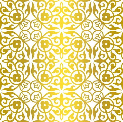 Seamless vector gold pattern Stock Illustration