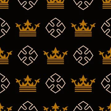 Seamless vector gold pattern. Stock Illustration