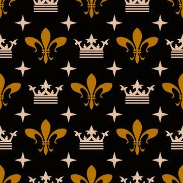 Seamless vector gold pattern. Stock Illustration