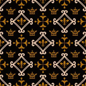 Seamless vector gold pattern. Stock Illustration