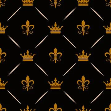 Seamless vector gold pattern. Stock Illustration