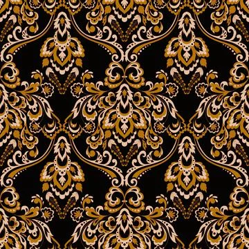 Seamless vector gold pattern. Illustrazione stock
