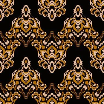 Seamless vector gold pattern. Illustrazione stock