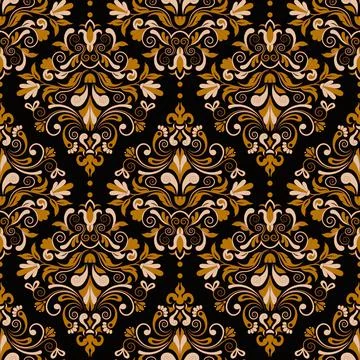 Seamless vector gold pattern. Stock Illustration