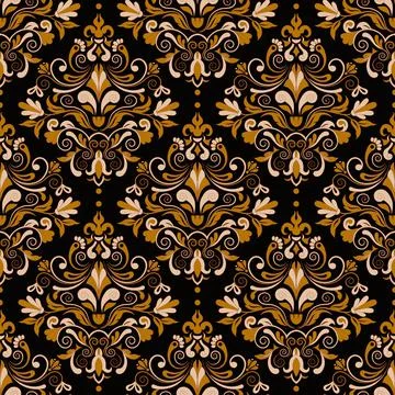 Seamless vector gold pattern. Stock Illustration