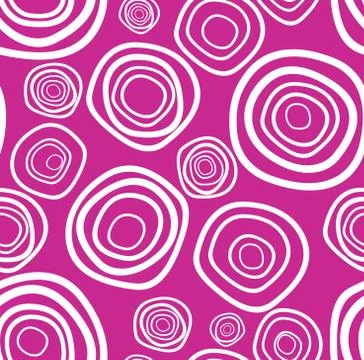 Seamless vector handdrawn purple circle texture Stock Illustration