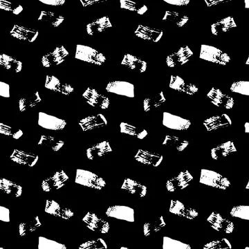 Seamless vector handmade abstract brush strokes background. Ink grunge pattern Illustrazione stock