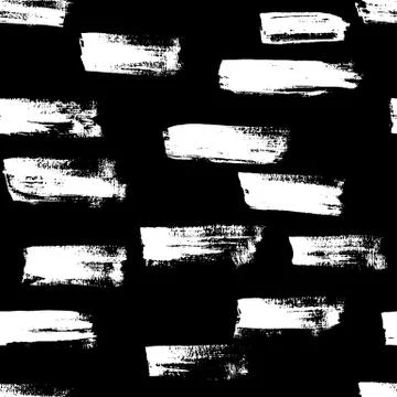 Seamless vector handmade abstract brush strokes background. Ink grunge pattern Stock Illustration