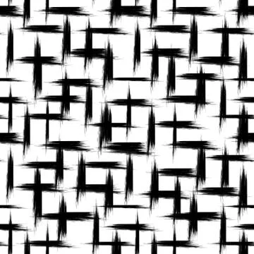 Seamless vector handmade abstract brush strokes background Stock Illustration