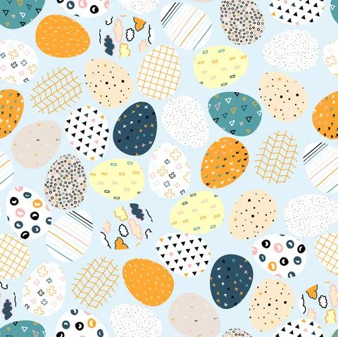 Seamless vector Happy Easter pattern Stock Illustration