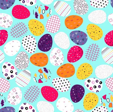 Seamless vector Happy Easter pattern 스톡 일러스트