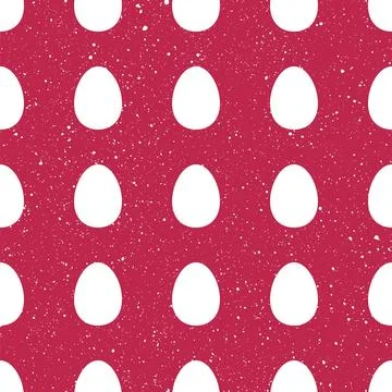 Seamless vector Happy Easter viva magenta pattern Stock Illustration
