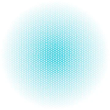 Seamless vector hexagon blue glow pattern white background Stock Illustration