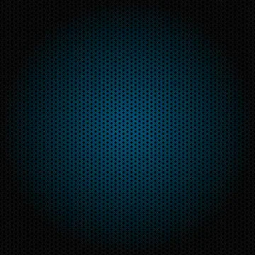 Seamless vector hexagon blue glow pattern black background Stock Illustration