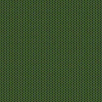 Seamless vector hexagon green pattern black background Stock Illustration
