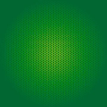 Seamless vector hexagon yellow glow pattern green background Stock Illustration