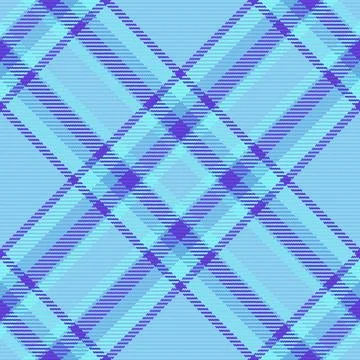 Seamless vector illustration of a diagonal blue plaid pattern. This versatile Stock Illustration
