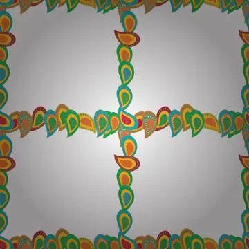 Seamless. Vector illustration. Doodles elements hand drawn frames. Illustration Stock Illustration