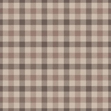 Seamless vector illustration featuring a timeless brown plaid tartan pattern. Stock Illustration