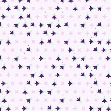 Seamless vector illustration featuring a winter holiday pattern with small .. Stock Illustration