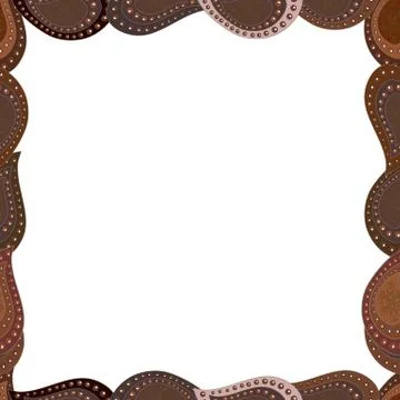 Seamless. Vector illustration. Hand drawn vector border frame doodles. Illustrazione stock