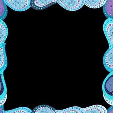 Seamless. Vector illustration. Hand drawn vector border frame doodles. Stock Illustration