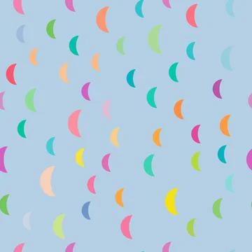 Seamless vector illustration with moons and stars Stock Illustration