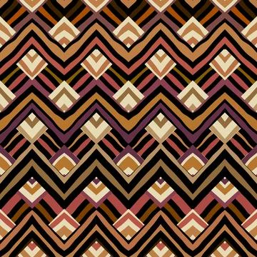Seamless vector image. Beige herringbone geometric pattern . Tribal native st Stock Illustration