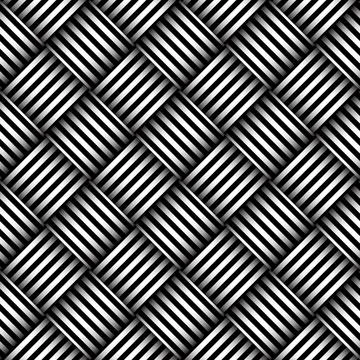Seamless vector image. Simple black and white herringbone geometric pattern . 스톡 일러스트