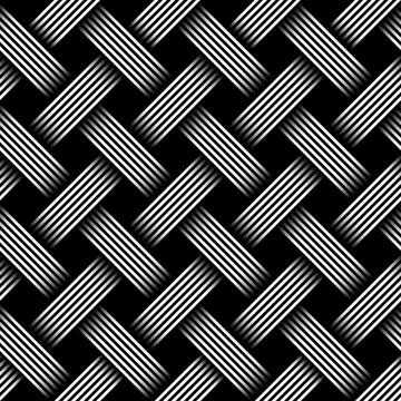 Seamless vector image. Simple black and white herringbone geometric pattern . Stock Illustration