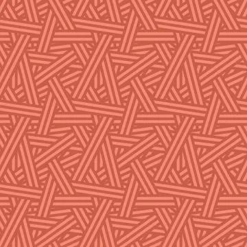 Seamless Vector Interweaving Lines Scarlet Pattern Stock Illustration