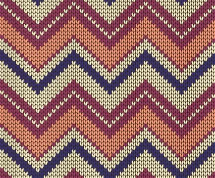 Seamless vector knitted texture Stock Illustration