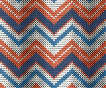 Seamless vector knitted texture Stock Illustration