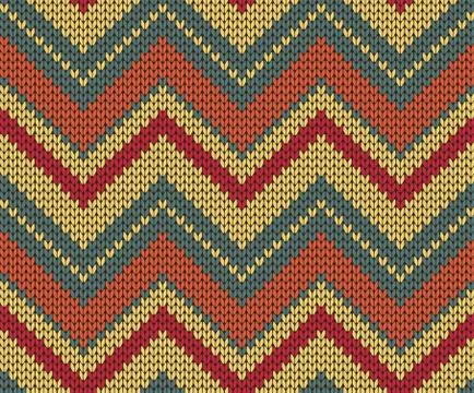 Seamless vector knitted texture Stock Illustration