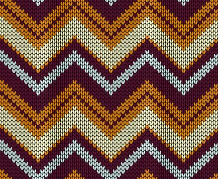 Seamless vector knitted texture Stock Illustration